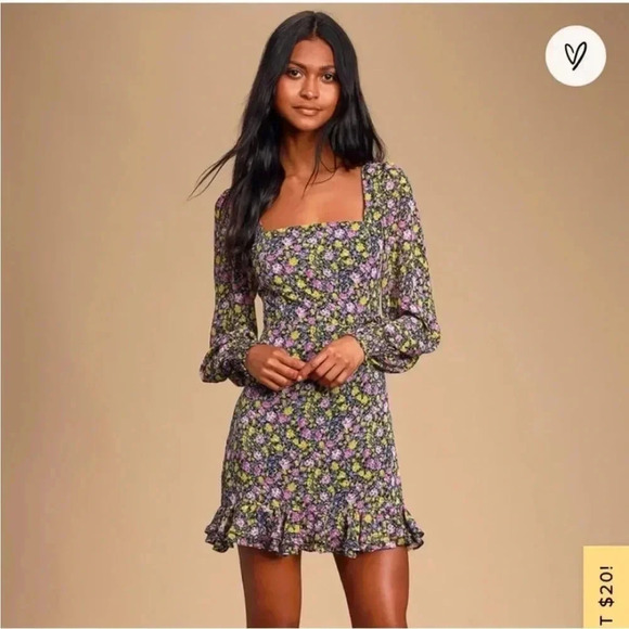 NWT Lulus Bouquet Beauty Floral Spring Dress Sz S - Picture 1 of 8